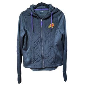 Full zip hoodie jacket Phoenix Suns by Colosseum womens SzM quilted w/Elbow pads